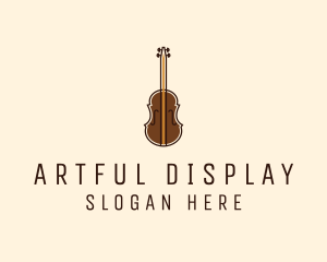 Violin Music Instrument logo design