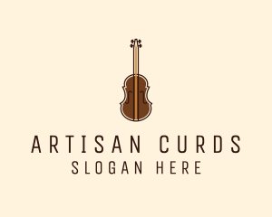 Violin Music Instrument logo design