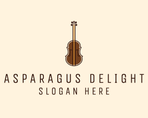 Violin Music Instrument logo design