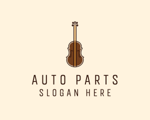 Violin Music Instrument logo design