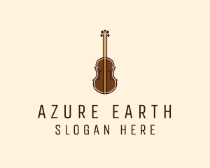 Violin Music Instrument logo design