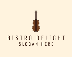 Violin Music Instrument logo design