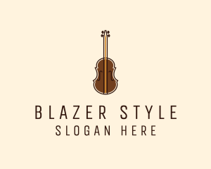 Violin Music Instrument logo design