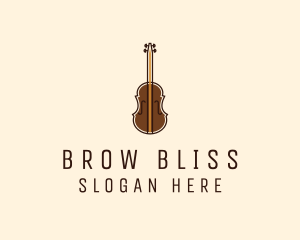 Violin Music Instrument logo design