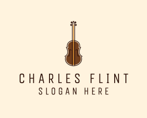 Violin Music Instrument logo design