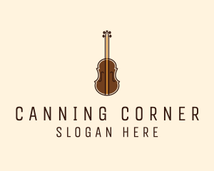 Violin Music Instrument logo design