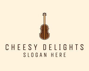 Violin Music Instrument logo design