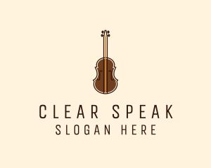 Violin Music Instrument logo design