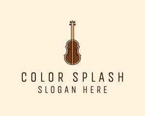 Violin Music Instrument logo design