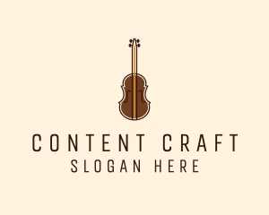 Violin Music Instrument logo design