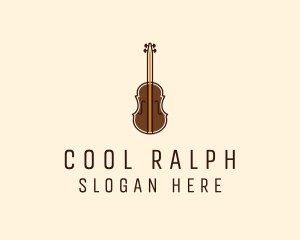 Violin Music Instrument logo design