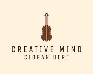 Violin Music Instrument logo design