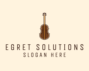 Violin Music Instrument logo design