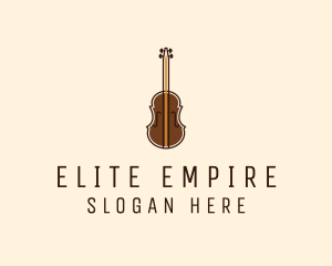 Violin Music Instrument logo design