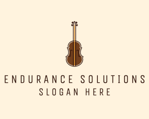 Violin Music Instrument logo design