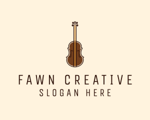 Violin Music Instrument logo design