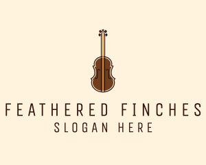 Violin Music Instrument logo design