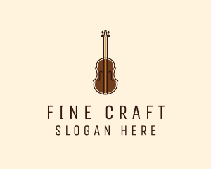 Violin Music Instrument logo design