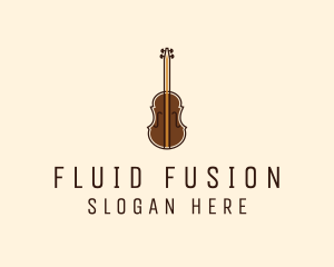 Violin Music Instrument logo design