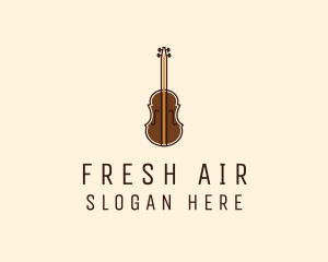 Violin Music Instrument logo design