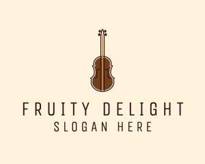 Violin Music Instrument logo design