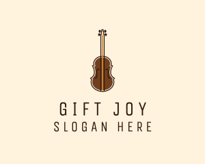 Violin Music Instrument logo design