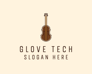 Violin Music Instrument logo design