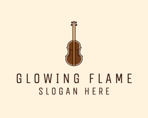 Violin Music Instrument logo design