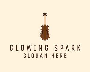 Violin Music Instrument logo design