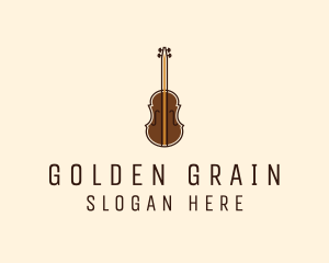 Violin Music Instrument logo design