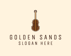 Violin Music Instrument logo design