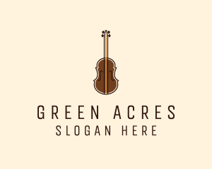 Violin Music Instrument logo design