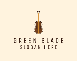 Violin Music Instrument logo design