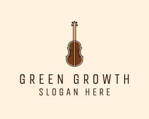 Violin Music Instrument logo design