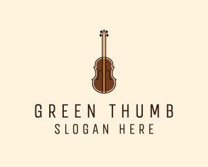 Violin Music Instrument logo design