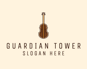 Violin Music Instrument logo design