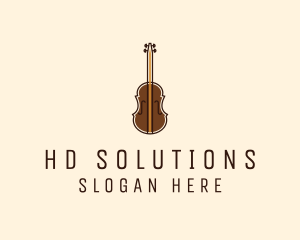 Violin Music Instrument logo design