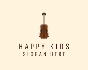 Violin Music Instrument logo design