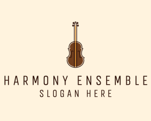 Orchestra - Violin Music Instrument logo design