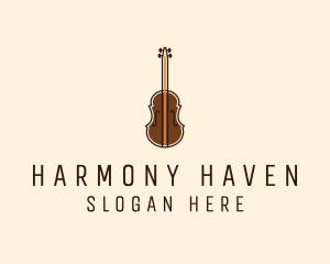Musical - Violin Music Instrument logo design