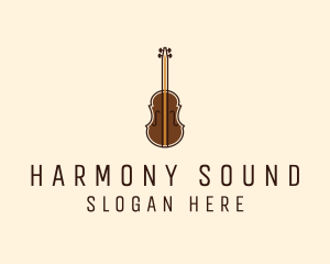 Violin Music Instrument logo design