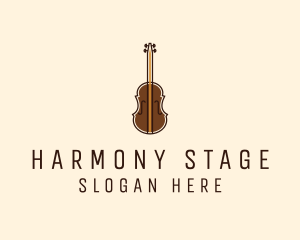 Recital - Violin Music Instrument logo design