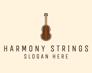 Violin Music Instrument logo design