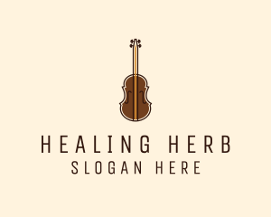 Violin Music Instrument logo design