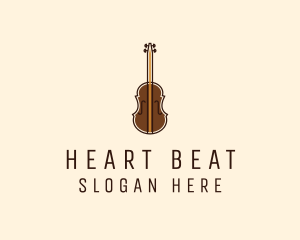 Violin Music Instrument logo design