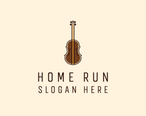 Violin Music Instrument logo design