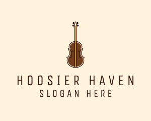 Violin Music Instrument logo design