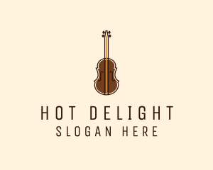 Violin Music Instrument logo design