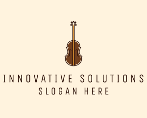 Violin Music Instrument logo design