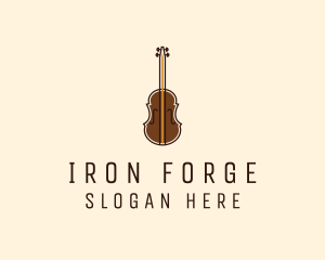 Violin Music Instrument logo design